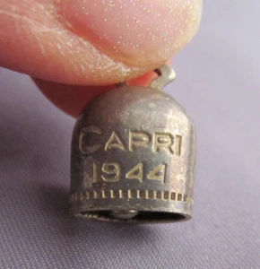 DE COLECCIÓN ORIGINAL Fuerza Aérea Capri San Michele Bell 800 Plata Segunda Guerra Mundial 1944 Piloto Suerte - Imagen 1 de 12