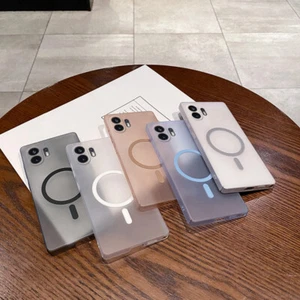 For Nothing Phone 2, Luxury Magnetic Ring Matte Clear Slim Light Cover Case - Picture 1 of 16