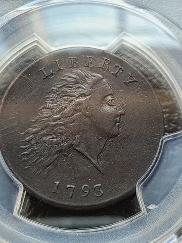 1793 CHAIN LARGE CENT PCGS AU DETAILS, S-3, B-4, R-3 SPECTACULAR COIN Cover