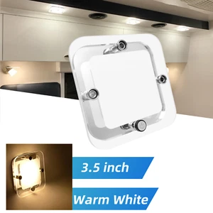 12V 3.54"RV Interior LED Light Crystal Ceiling Light Fixture Switched Warm White - Picture 1 of 6