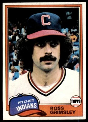 1981 TOPPS ROSS GRIMSLEY . CLEVELAND INDIANS #170 - Image 1 of 2