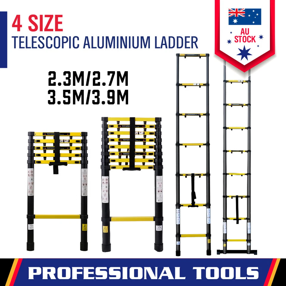 2.3/2.7/3.5/3.9 Telescope Folding Ladder Aluminium Alloy Extension Step Portable - image 1 of 4