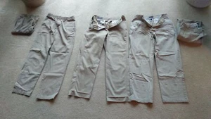 Land's End Tan Khaki Pants - 5 pair Waist 20 & Mens Small 30, 32, Length: 30 - Picture 1 of 4