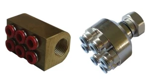 Fußbodenheizung Wasser 8mm Anschluss Rohr Schlauch Leitung Verteiler 6-fach - Bild 1 von 5