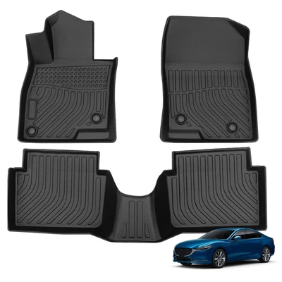 Alfombrillas forro ajuste 2014 2015 2016 2017 2018 Mazda 3 alfombra para todo tipo de clima alfombrilla TPE Foto 1 de 4