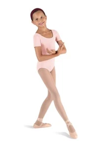 Dance Girls Ballet Short Sleeve Leotard Light Pink 4/6 - Picture 1 of 3