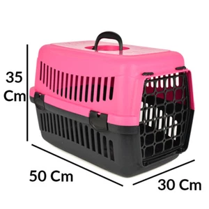 Small Pet Travel Carrier 19” Hard Plastic Crate Cats Puppies, Rabbits USA Seller - Picture 1 of 24