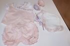 American Girl Bitty Baby Starter Set Pink Ruffle Outfit  Bonnet Rattle