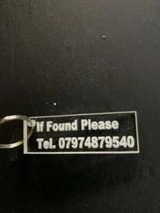 Acrílico si se encuentra por favor tel..... Llavero ideal para sus llaves mascotas etc si se pierde - Imagen 1 de 1