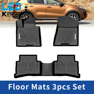 3D Floor Mats for 2017-2022 Kia Sportage 2019-21 Hyundai Tucson TPE Floor Liners - Image 1 of 4
