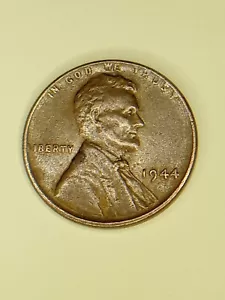 Moneda de centavo de trigo 1944 rara sin error de marca de ceca con L, W, R, T en el borde - Imagen 1 de 17