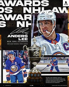 Anders Lee 2024 King Clancy Memorial Winner New York Islanders 8x10 NHL Photo - Picture 1 of 1