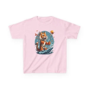 Playful Tiger Kids Tee - Cute Animal Shirt for Fun Adventures, Birthday [...] - Picture 1 of 21