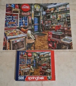Good Nabor Store Coca-Cola Royal Flush Pinball Machine Stover 500 18x23 Puzzle - Picture 1 of 3