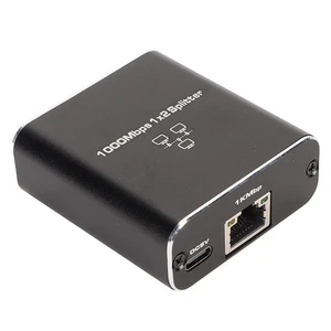 Ethernet Splitter RJ45 1 In 2 Out Gigabit Internet Splitter 1000Mbps High Sp NEW - Afbeelding 1 van 12