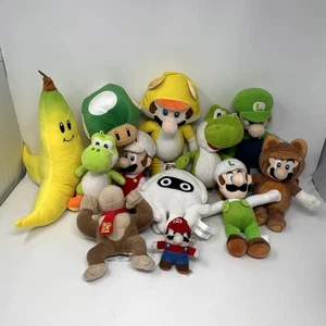 Mario Plüsch 12 Stück Plüschtiere Luigi Squid Yoshi Banane Mario Kart Donkey Kong - Bild 1 von 12