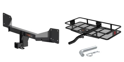 CURT Trailer Hitch + Cargo Carrier Basket Folding for 2018-25 Audi Q5 / SQ5 Foto 1 de 4