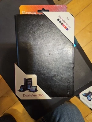 СОВЕРШЕННО новый ROOCASE двойной вид 360' черный кожаный чехол несколько углов обзора - Изображение 1 из 4