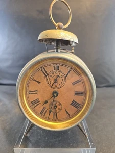 Antique Junghans Desk Alarm Clock 1920`s Germany Peg Leg - Picture 1 of 12
