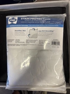 Sealy STAIN PROTECTION Fitted Crib Mattress Pad 52 x 28 in White - Picture 1 of 1