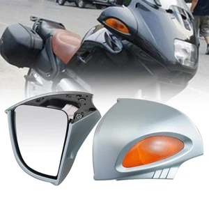 2X Motorcycle Rear View Mirrors & Amber Turn Signal Lens For BMW R1100 RT R1100 - Picture 1 of 21