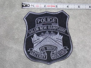 Salem New Hampshire Polizei schwarz & silber Aufnäher großes Tor zu den weißen Bergen - Bild 1 von 2