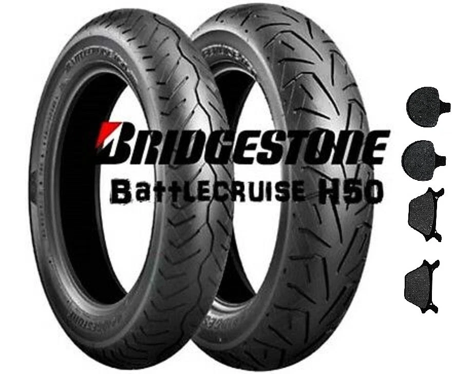 BRIDGESTONE BATTLECRUISE 130/90-16 TIRE SET HARLEY SOFTAIL HERITAGE FAT BOY - Image 1 of 1