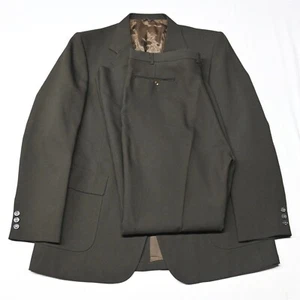 Vtg Sears 46L 34x34 Brown Polyester Mens Sport Coat Jacket Pants Suit - Picture 1 of 12