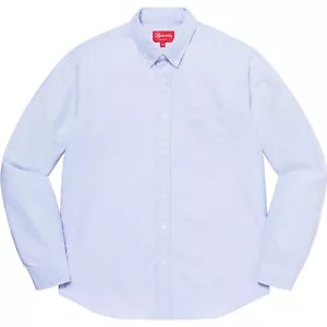 Supreme Stripe Oxford Shirt SS21 Blue Size Small Brand New - Picture 1 of 3