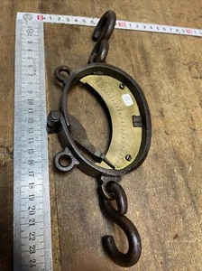 peson oval XIXe 80 Et 250 kilos outil ancien OLD TOOL BALANCE Chasse Réf N.5 - Picture 1 of 7