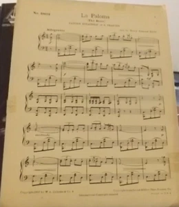 LA PALOMA NOTEN KLAVIER EARLE THEODORE PRESSER - Bild 1 von 1