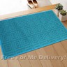 FLORENCE BLOCKS DESIGN AQUA BLUE MODERN FLOOR RUG MAT (XXS) 57x100cm **FREE DELI
