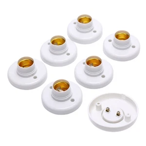 6PCS E27 Edison Screw Cap Socket Ceiling Light Bulb Holder Fixing Base Stand-tz - Imagen 1 de 11