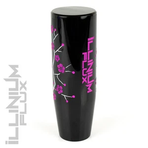 ILLINIUM FLUX PINK PAINTED BLACK SAKURA BLOSSOM MANUAL SHIFT KNOB 12X1.25 S15 - Picture 1 of 1