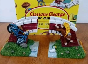 CURIOUS GEORGE "Bicycle and Bridge Bookends. Limited Edition Numbered NIB NOS - Picture 1 of 10