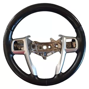 12 13 14 15 CHRYSLER TOWN CNTRY OEM Steering Wheel LEATHER Black Silver HEATED - Picture 1 of 11