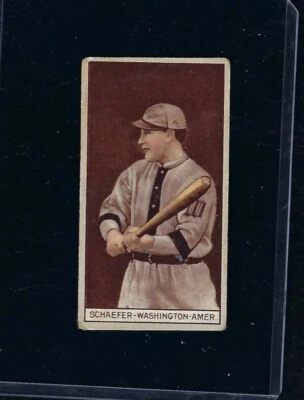 1912 T207 Recruit Tobacco Germany Schaefer, Washington, American, VG-EX, Tough! - Image 1 of 2
