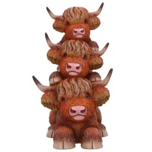 Nemesis Now Highland Cow Totem Ornament - 17.5cm l B6902C24 - Picture 1 of 2
