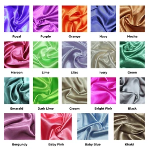 SATIN FABRIC DRESS CRAFTS MATERIAL Weddings Costumes Dance Lingerie Shiny 150cm - Picture 1 of 35