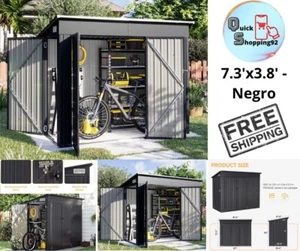 Cobertizo De Almacenamiento Para Patio Puerta Triple Cerradura Gabinete De Metal - Picture 1 of 9