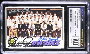Don Cherry John Bucyk G. Gilbert Signed 1977-78 Topps Card #72 CGC AU JSA 9 Auto - Picture 1 of 2