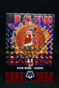 2019-20 NBA Mosaic Spudd Webb Jam Masters Blue Reactive Prizm 92/99 Hawks INVEST
