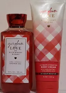 Bath & Body Works Gingham Love Duschgel 10oz & Körpercreme 8oz 2er Set - Bild 1 von 1