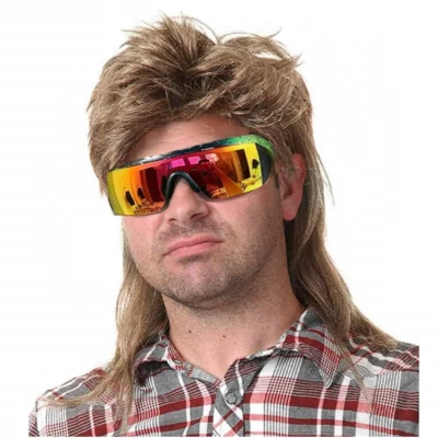 Pelucas de salmonete para hombre Joe Dirt Emo peluca años 80 90 disfraces accesorio de fiesta elegante C... Foto 1 de 4