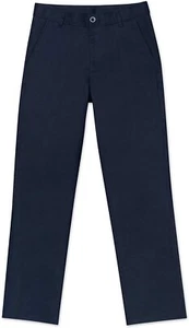 Nautica 173330 Boys Kids Slim Fit Flat Front Casual Pants Solid Navy Size 5 - Picture 1 of 2