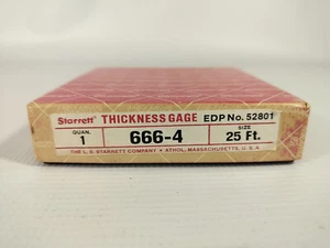 Starrett 666-4 Steel Thickness Feeler Gage Coil 0.004" Thickness, .5" Wide ~16ft - Picture 1 of 3