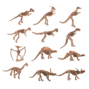 12X Various Plastic Dinosaurs Fossil Skeleton Dino Figures Kids Toy Gift Nice Dz - Picture 1 of 7