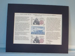 Tarjeta de recuerdo conmemorativa y relaciones 200 aniversario de Estados Unidos - Suecia - Imagen 1 de 1