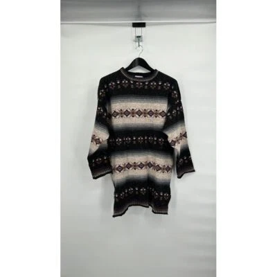 Vintage 1980's Lucy Wilmot England 100% Wool Hand Knit Sweater Dress Size L - Image 1 of 4