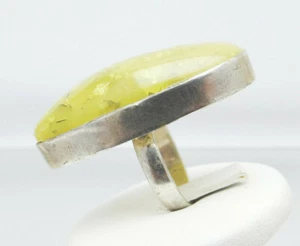 AG1 Anello Vintage in Argento 925 Ring Silver grande Opale Ovale mis. 11 - Picture 1 of 6